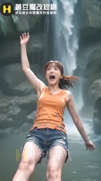 【AI短剧】『荒岛美女劫』第4集完结 孤男寡女掉入石洞美女第一次主动破处！ 配图7