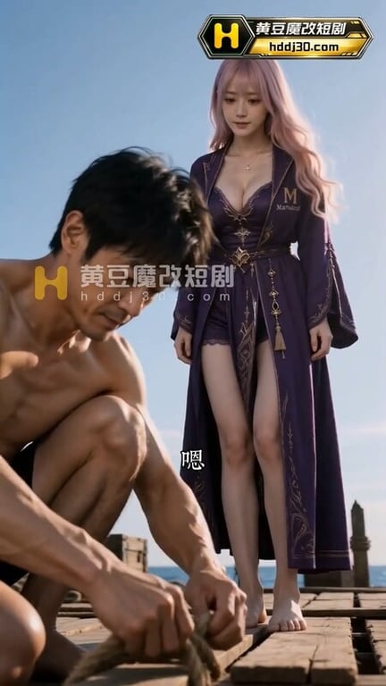 AI短剧《木筏求生靠钓鱼组建后宫》EP1-6 原版无第三方水印 配图4