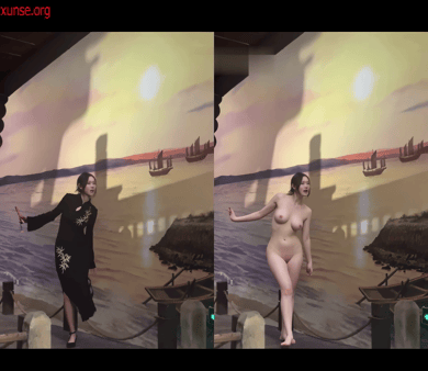 【AI脱衣】网红美女脱衣系列沐曦笙箫漂亮姐姐氺 配图4