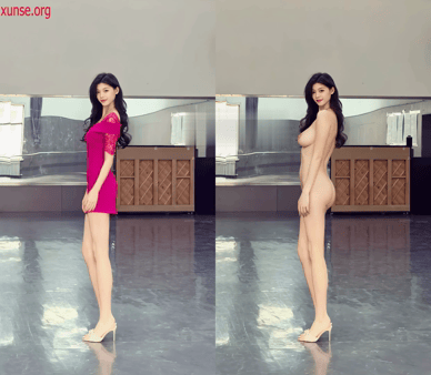 【AI脱衣】网红美女脱衣系列妹妹义长腿校花氺 配图6