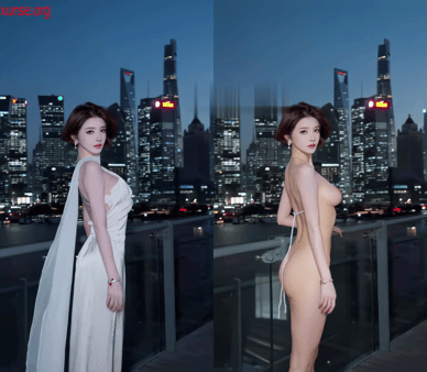 【AI脱衣】网红美女脱衣系列小喵大宝短发长腿御姐愃氺 配图2