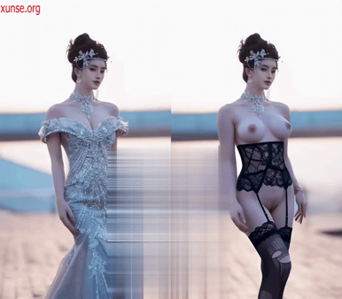 【AI脱衣】BB酱-第三弹--网红脱衣--超绝颜值车模，腿玩年！氺 配图6