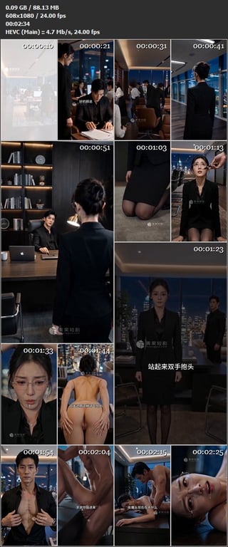 【AI短剧】《女总裁的秘密开关》EP1-10集原版，S与M的危险游戏，新人入职报 配图19