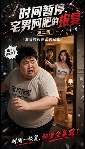 【AI短剧】《时间暂停：宅男阿肥的报复》第1-3集时间暂停，为所欲为！ 配图2