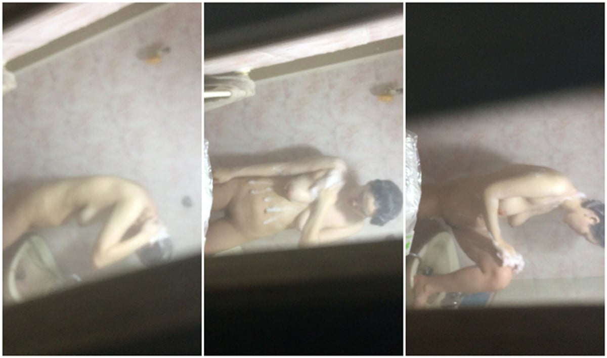 半夜难眠偷窥隔壁木瓜奶少妇洗澡！抬腿搓脚擦逼的淫靡画面让人欲火焚身犯罪冲动爆棚-老宋论坛