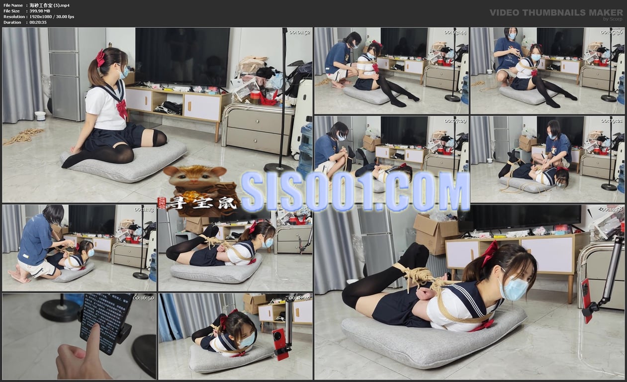 ㊙【SM调教】【海砂工作室】滴蜡皮鞭调教命令驷马时不许挣扎,空中一字马捆绑连体白 配图10