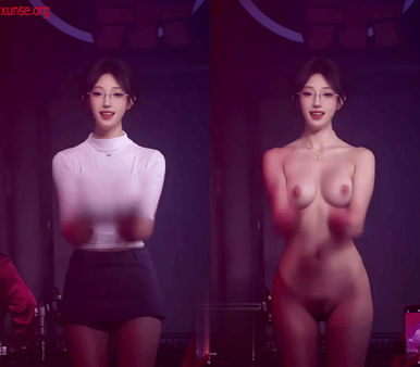 【AI脱衣】DJ-黄冰冰--网红脱衣---舞台上的全裸DJ，在人群前，又唱又跳~ 配图6