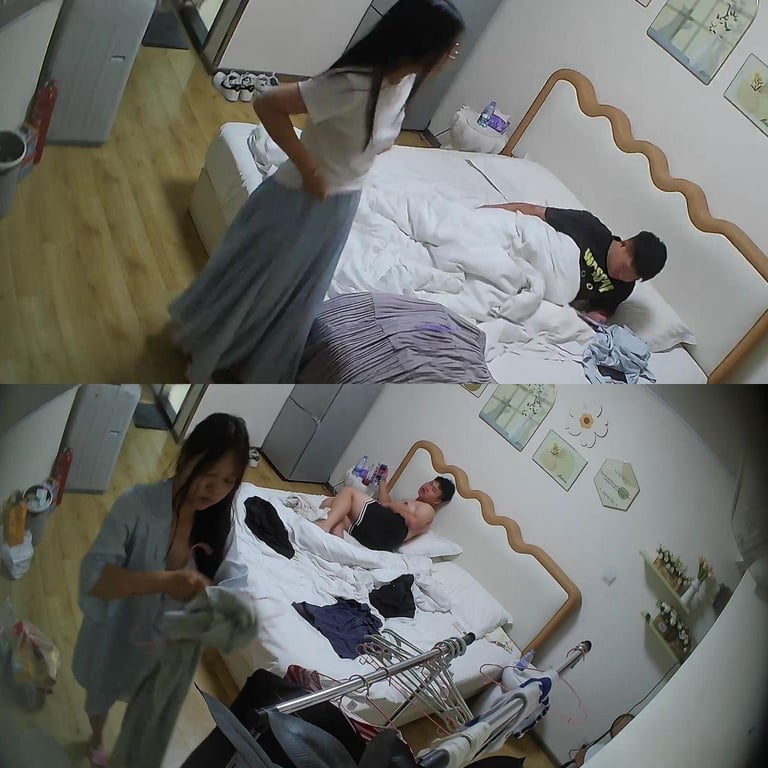 乐橙酒店多日激情偷拍眼睛婊换穿多套情趣衣与微胖男友狂野play（9V） 配图23