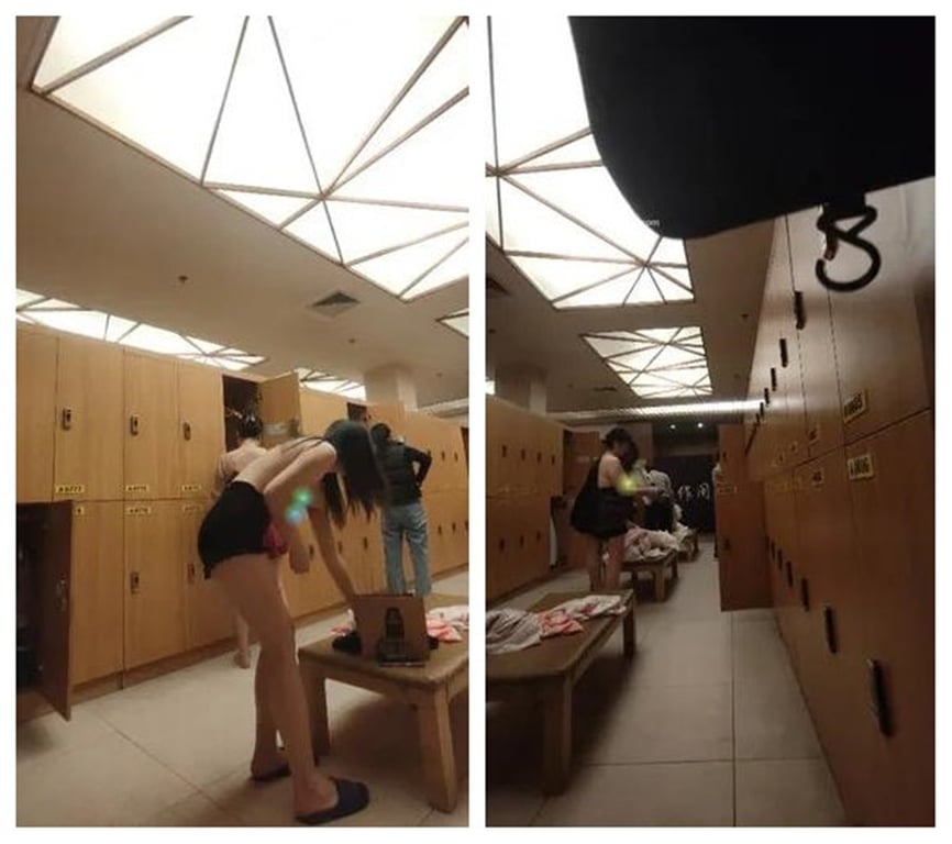坑爹女主播【少女时代】潜入洗浴会所移动偷拍再遇极品齐肩短发美女撕胸贴和三闺蜜一网 配图3