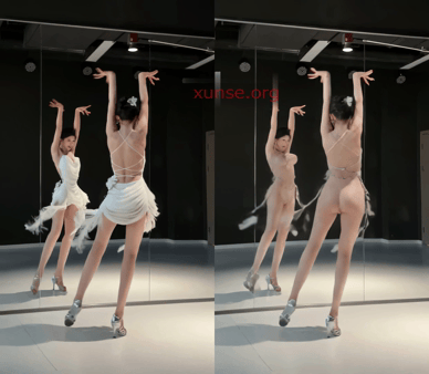 【AI脱衣】网红美女脱衣系列珏了萌脱了衣服跳拉丁舞愃氺 配图6
