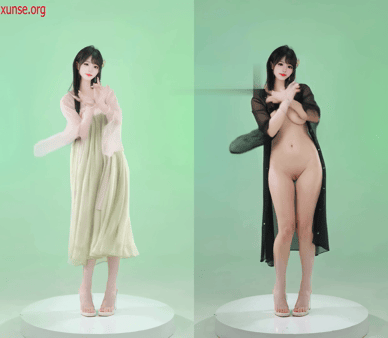 【AI脱衣】网红美女脱衣系列小猫味精致小奶猫氺 配图3