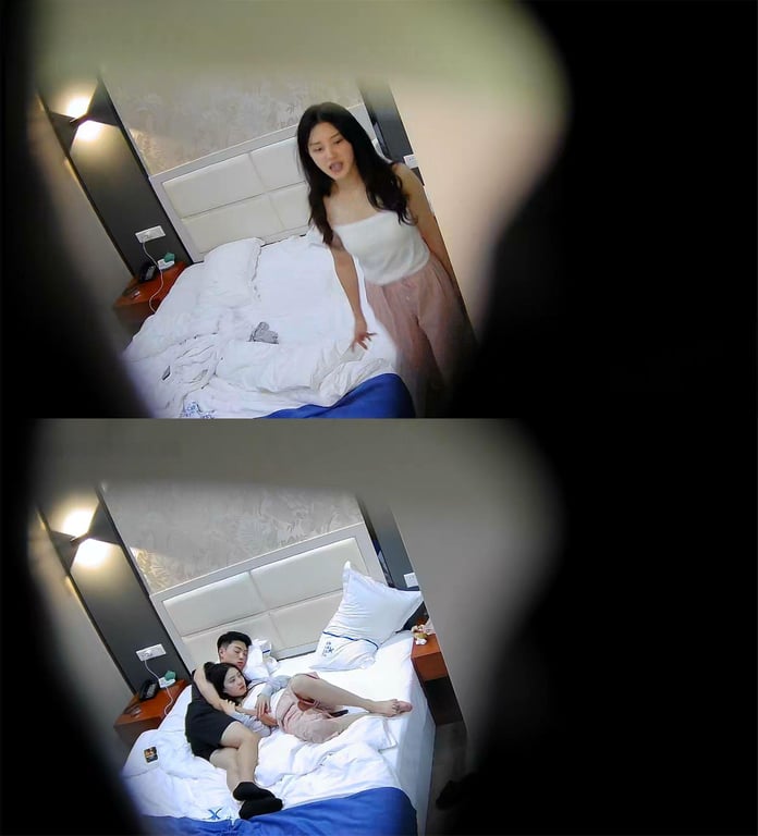 独家首发！乐橙酒店超清未流出偷拍极品尤物系列仙女级高颜女神女大被帅气男友狂野猛干 配图4