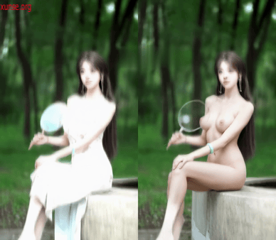 【AI脱衣】网红美女脱衣系列韩笑（第三弹）古筝母狗愃氺 配图6