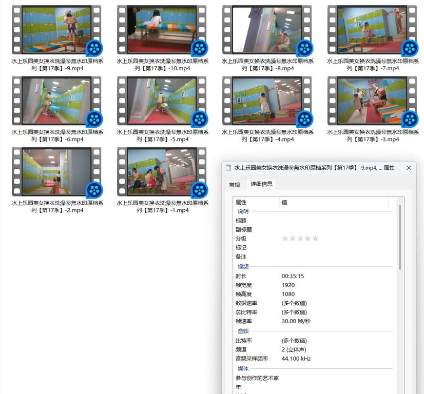 水上乐园美女换衣洗澡㊙無水印超清系列【第17季】[1.81G/00:35:15/ 配图2