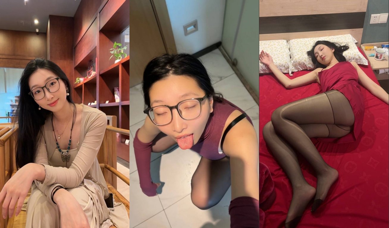 云盘高质露脸泄密！眼镜白领御姐的不健康私密生活视图曝光，表面越光鲜私下约母狗 配图13