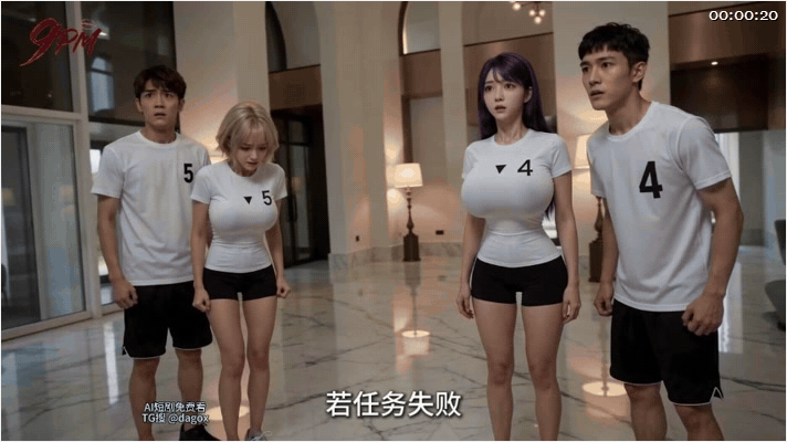 【AI短剧】《夫妻游戏》EP1-4,五对高颜值的“贫穷”夫妻参与赢得高额奖金的竞 配图3