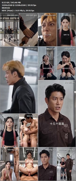 【AI短剧】《人到中年当保安》EP1-5集，原本是个想混日子的中年保安，结果半夜 配图11