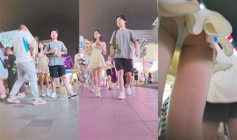 【CSCD】黄色连衣裙小姐姐逛街走光❤️白色内内若隐若现超诱惑 - 老宋论坛-老宋论坛