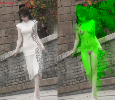 【AI脱衣】网红美女脱衣系列 一个富贵性感甜妹愃氺 配图5