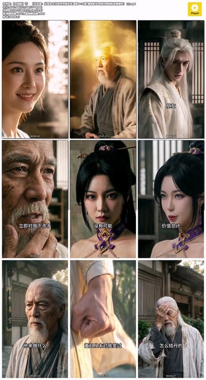 【AI短剧】『长生录：从侄女上门求丹开始长生』第34-35集 猥琐老头与同门师妹 配图32