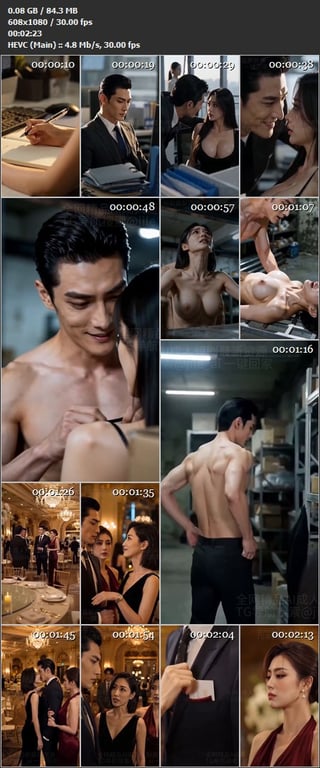 【AI短剧】《这条升职路有粗又大》EP1-7集，职场车震偷情做爱，巨乳制服诱惑（ 配图17