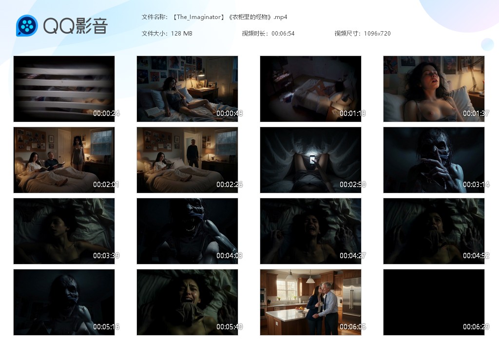 【AI自制短剧】【The Imaginator】《衣柜里的怪物》恐怖，猎奇，胆小 配图6