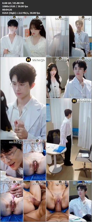 【AI短剧】《我的炮友是妇科医生》EP1-9集，年轻帅气医生拿做检查的美女炮架子 配图15