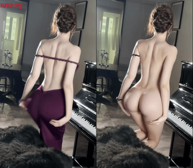 【AI脱衣】网红美女脱衣系列诗恩恩堕落的钢琴女神愃氺 配图4