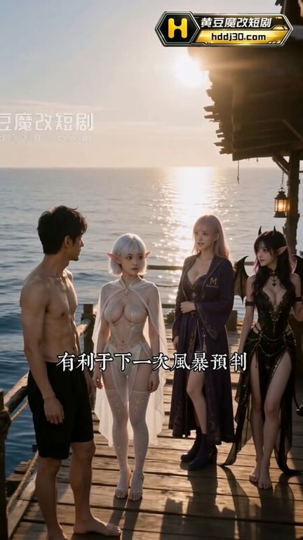 AI短剧《木筏求生靠钓鱼组建后宫》EP1-6 原版无第三方水印 配图3