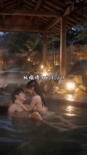 【AI短剧】《温泉之旅不眠夜》EP1-6集，小情侣温泉寻欢，水里啪啪啪女上位大力 配图8