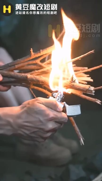 【AI短剧】『荒岛美女劫』第4集完结 孤男寡女掉入石洞美女第一次主动破处！ 配图11