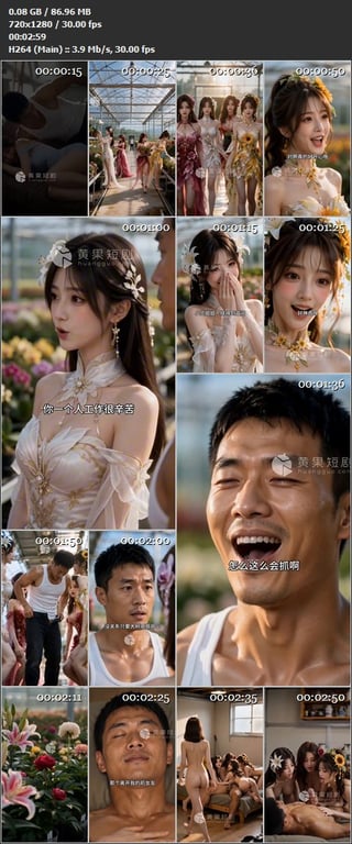 【AI短剧】《花田里犯错》EP1-10集，一夜之间，花圃里的名贵花卉化形突然变成 配图19
