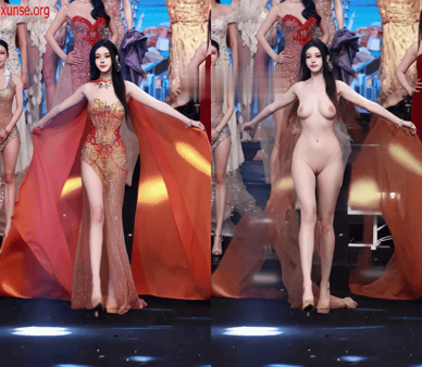 【AI脱衣】网红美女脱衣系列萧纤纤国际小姐愃氺 配图2