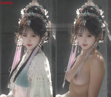 【AI脱衣】网红美女脱衣系列 一个富贵性感甜妹愃氺 配图4