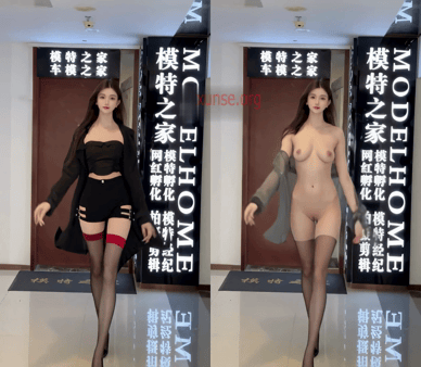 【AI脱衣】网红美女脱衣系列紫薇（第二弹）大长腿车模愃氺 配图5