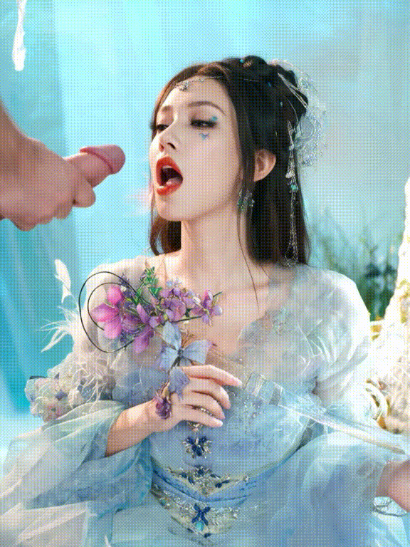 【AI明星脱衣】程潇洛河神女下人间——口交篇（配乐版）！ 配图6