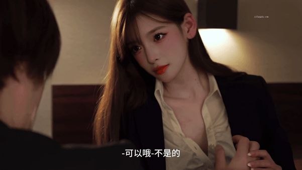 【AI换脸】网红夜刀神狗绝美网红黑丝同事醉酒激战! 配图2