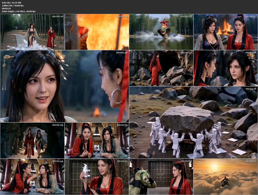 【AI短剧】《捉妖师：但是专捉美艳的妖妇》EP1-9集，一群小美人通通拿下，放开 配图4