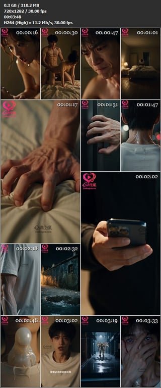【AI短剧】《毒精液:精仔寄生逼约炮》EP1-6集，雨夜黏液钻入，精仔寄生他的几 配图12