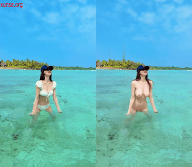 【AI脱衣】明星脱衣系列徐璐LULU性感水蜜桃氺 配图5