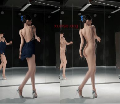【AI脱衣】网红美女脱衣系列珏了萌脱了衣服跳拉丁舞愃氺 配图5