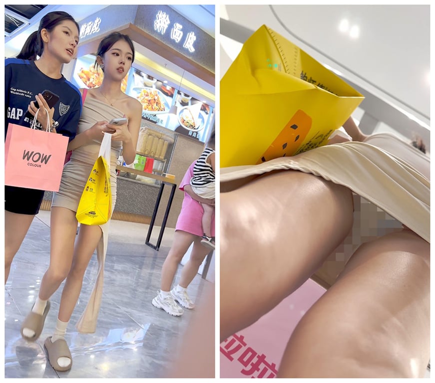【KFC】❤️爆红网红学生妹商场大胆走光！白无痕内裤完全遮不住极品曲线+靓女面试长裙下蓝色内内超正式诱惑 - 老宋论坛-老宋论坛