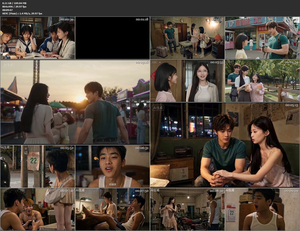 【AI短剧】《高三爱情故事》EP1-9+番外篇合集，校园里的青涩做爱啪啪啪，原档 配图23