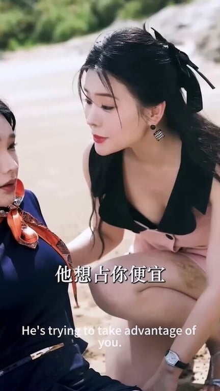 【AI短剧】『我在荒岛称王』第1-2集 短剧魔改窈窕空姐美女特工通通拿下！ 配图9