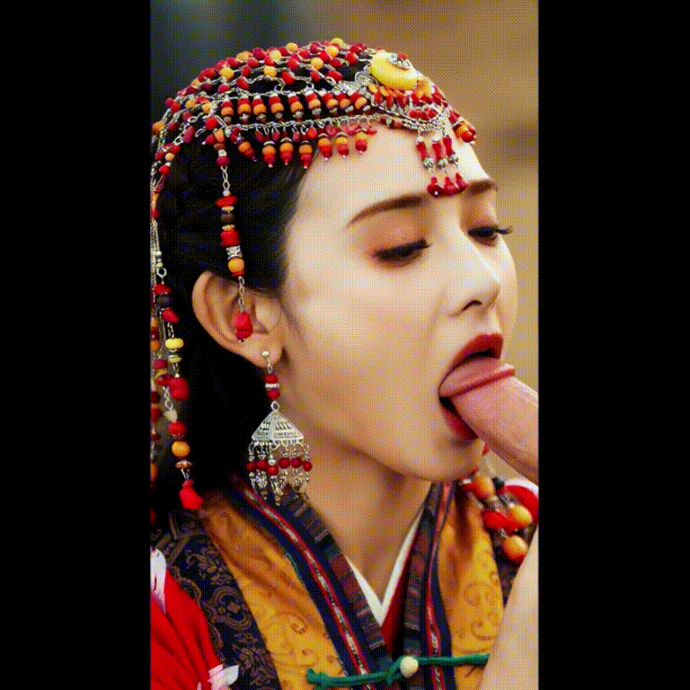 【AI脱衣】彭小苒《东宫》悲情女主横剑自刎曲小枫——口交篇（配乐版） 配图3