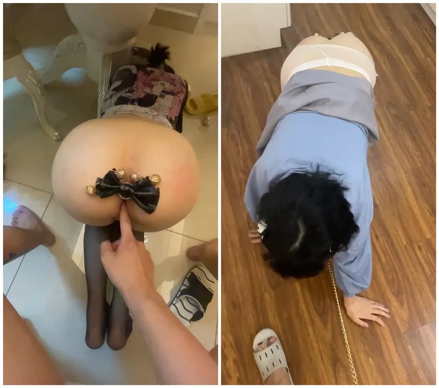 ⭐⭐【原档流出】成都二次元眼镜白虎妹！短刘海清纯脸，床上被纹身臂按住后入猛干，清 配图1