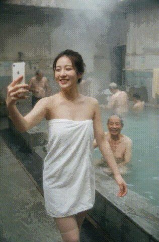【AI短剧】《独闯男汤大冒险》极品风骚的乳钉女孩独闯男人澡堂 享受大爷们搓澡和打 配图2