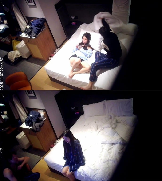 酒店偷拍独家流出！极品高颜黑旗袍御姐与小奶狗男友激情缠绵，大肥臀狂野摇摆猛操到高 配图4