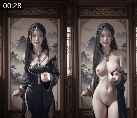 【AI换脸】动漫美女抖音风脱衣系列第2期 摇摆舞 凡人修仙传 元瑶 纤腰细腿魅惑 配图2