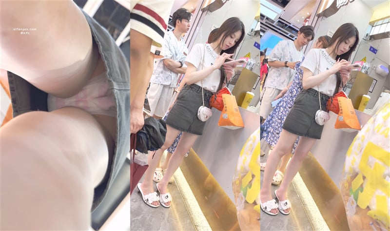 【KFC】大神一路跟踪抄底短裙美女和闺蜜买奶茶精装气质型 配图3